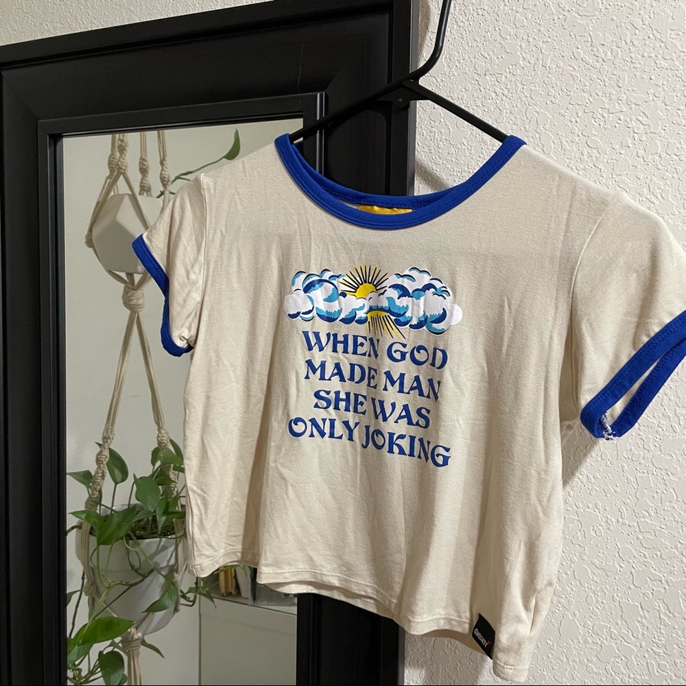 O-Mighty cropped ringer tee